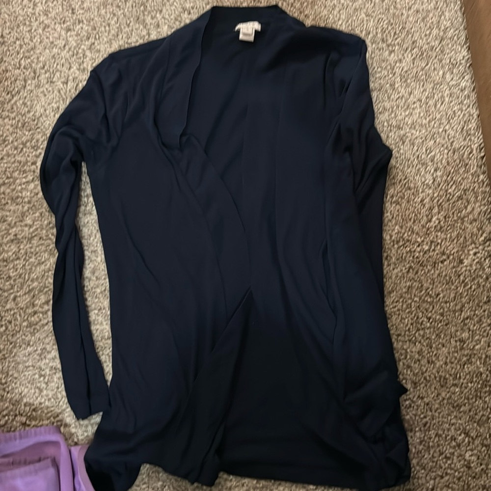 This is a thing open front jcrew sweater